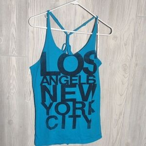 ✴️3 for $15: Blue Graphic Tank Top
